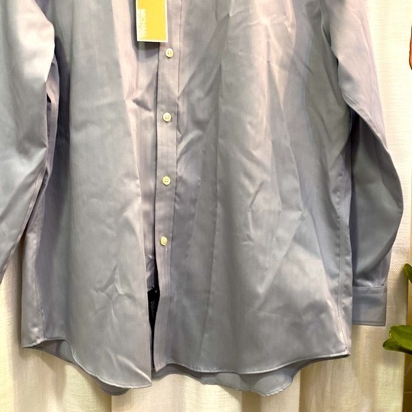 NWT Michael Michael Kors Steel Gray Slim Fit Non Iron Long Sleeve Button Down - Picture 3 of 12